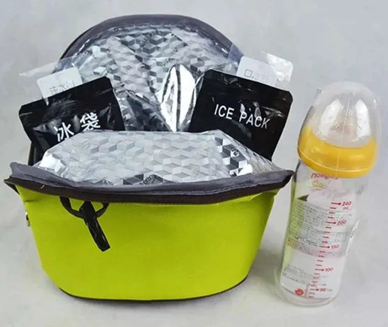 Thermal Insulated Bag, Baby Bottle and Food Warmer & Cooler with Ice Packs