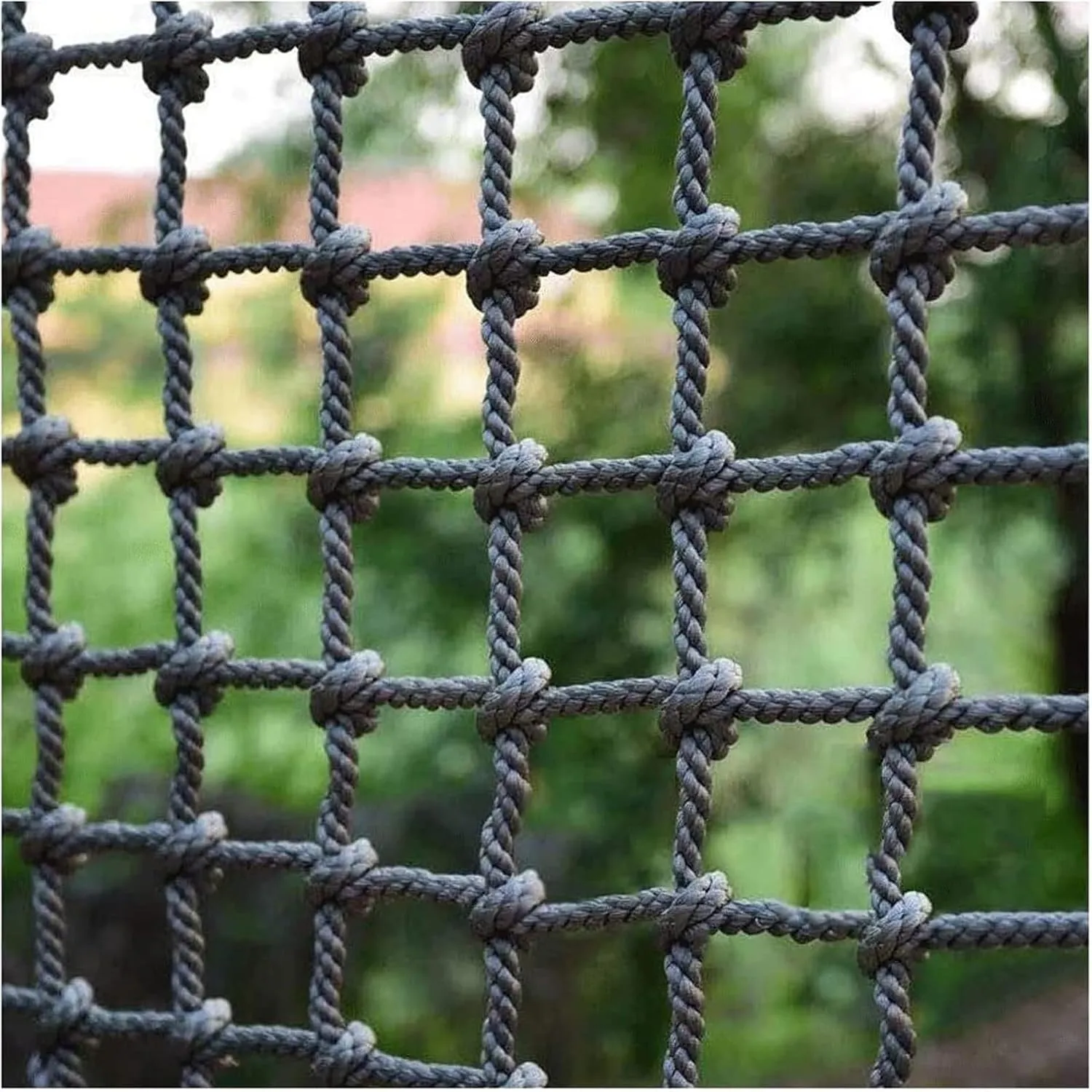 Thick 0.47" Playground Net Heavy Duty Climbing Rope Safety Net Treehouse Netting Cargo Rope Ladder Truck Trailer Fence Netting,2Mx6M(6.6FTx19.7FT)