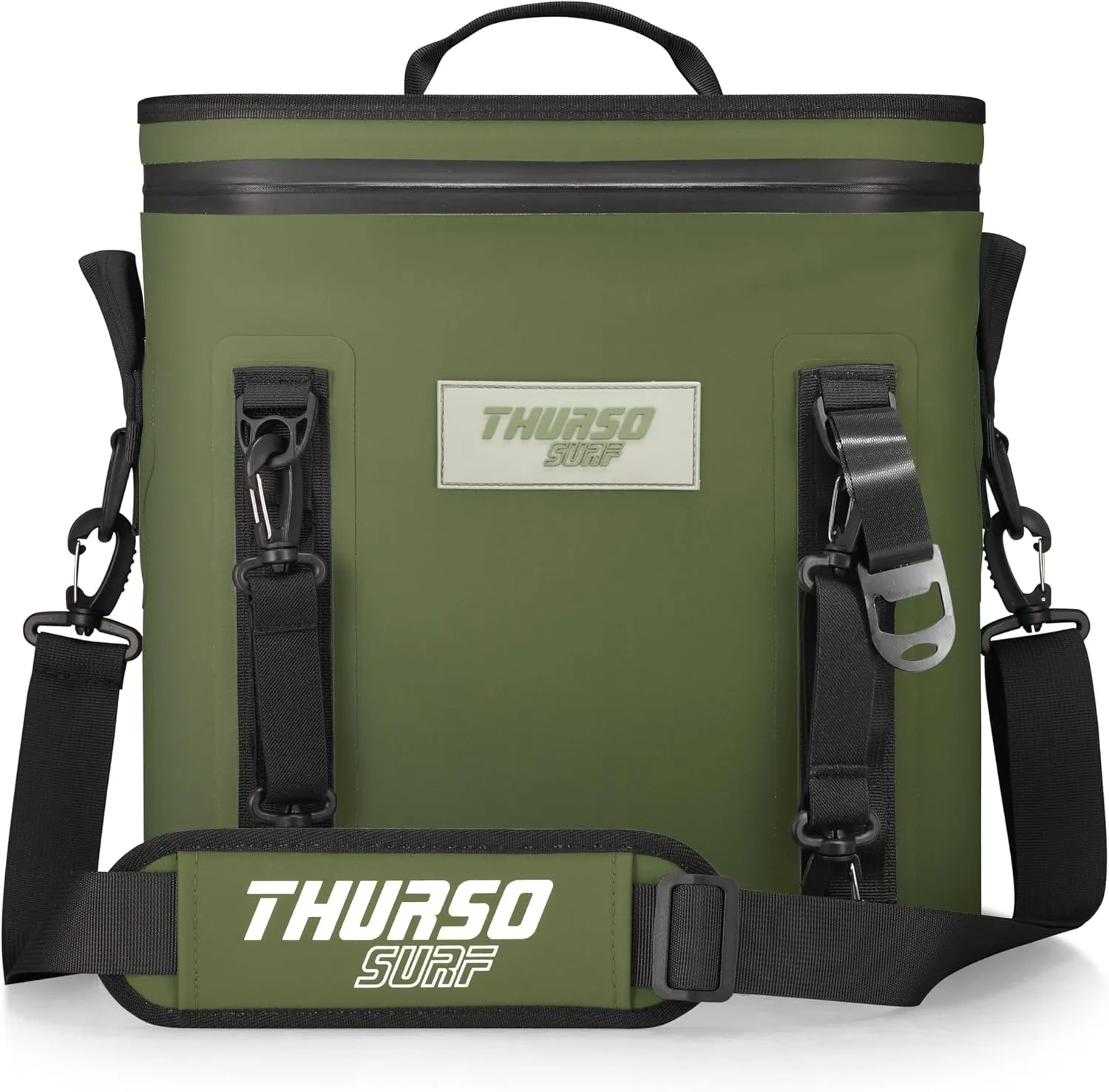 THURSO SURF Soft Cooler 24 Can Portable Ice Cooler Bag — 48 hr Insulation Leakproof & Airtight Waterproof Zipper Floating Beach Cooler for Travel Camping Kayak Paddleboard