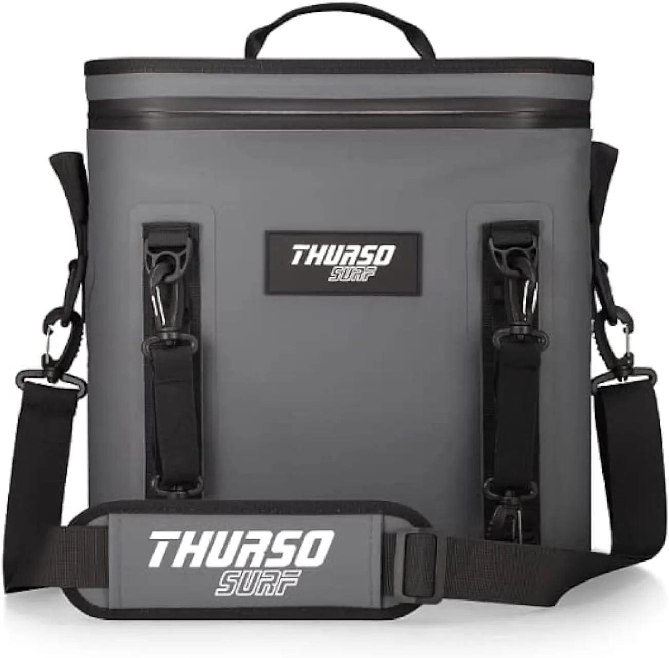 THURSO SURF Soft Cooler 24 Can Portable Ice Cooler Bag — 48 hr Insulation Leakproof & Airtight Waterproof Zipper Floating Beach Cooler for Travel Camping Kayak Paddleboard