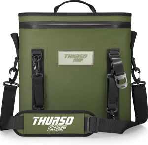 THURSO SURF Soft Cooler 24 Can Portable Ice Cooler Bag — 48 hr Insulation Leakproof & Airtight Waterproof Zipper Floating Beach Cooler for Travel Camping Kayak Paddleboard