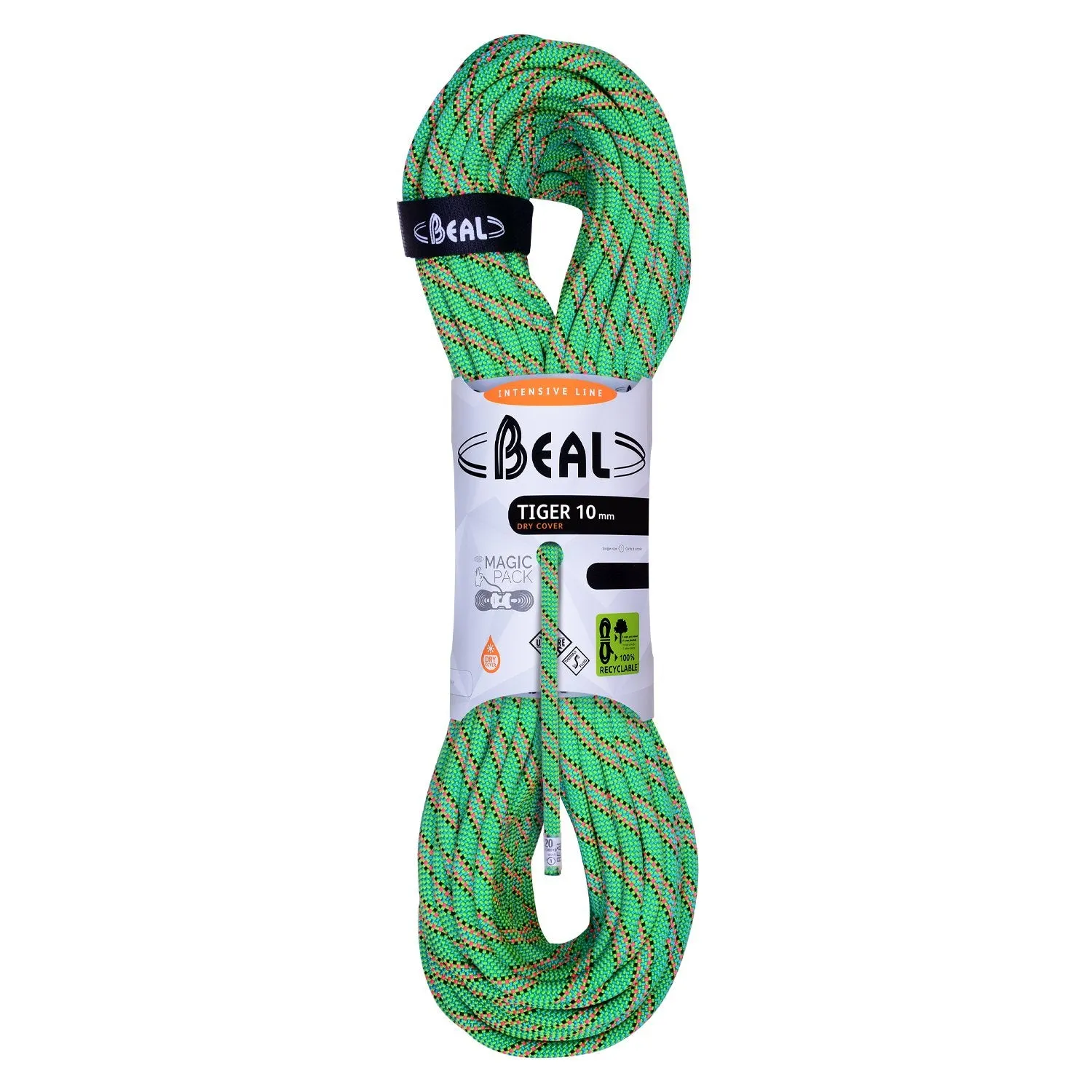 Tiger (10mm 70m) - unicore drycover, green, climbing rope