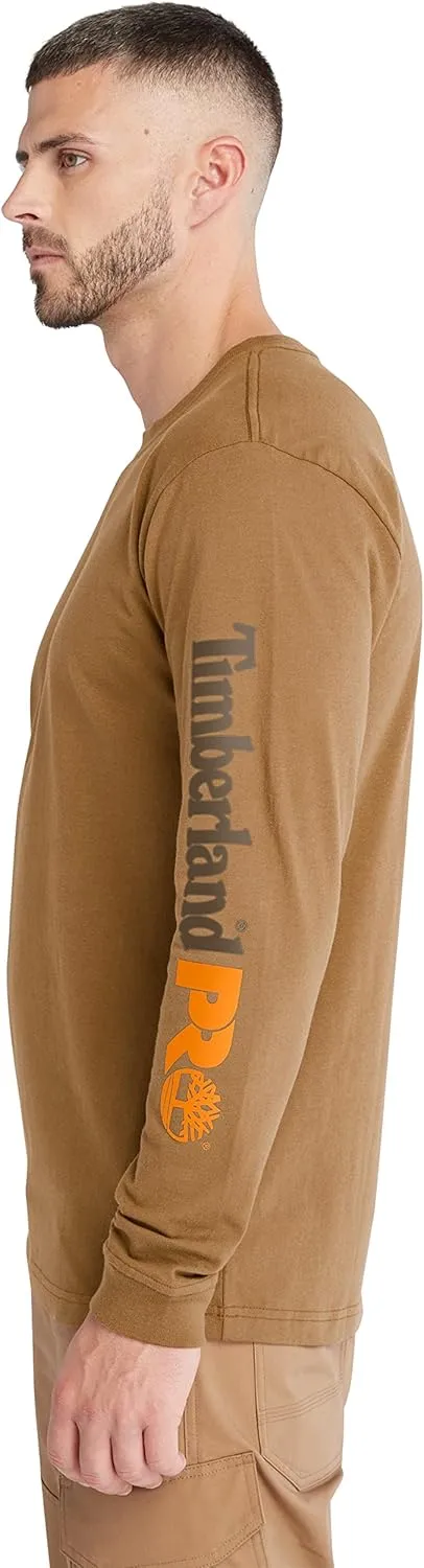Timberland PRO mens Core Logo Long-sleeve Tshirt