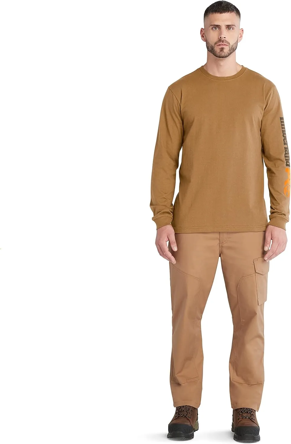 Timberland PRO mens Core Logo Long-sleeve Tshirt