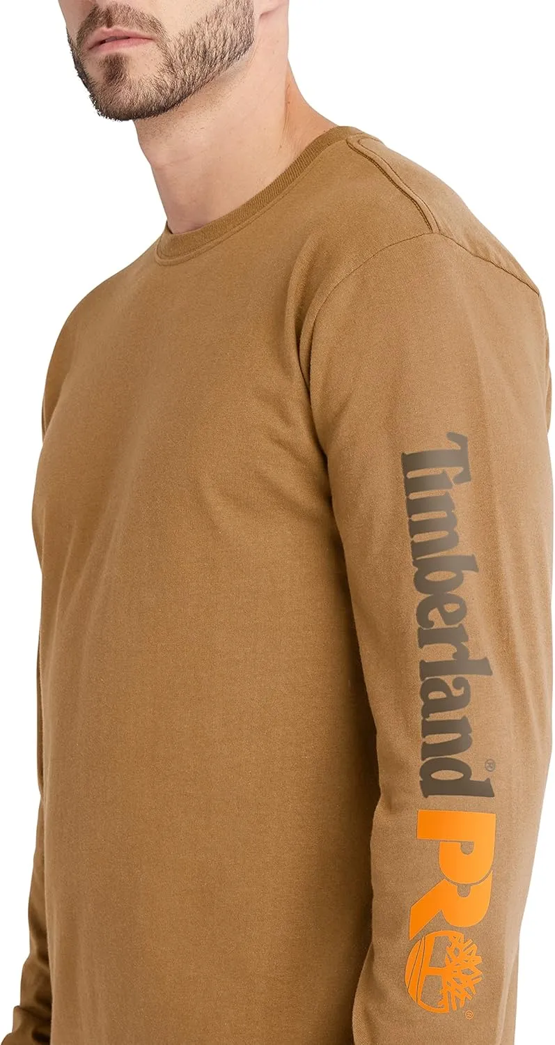 Timberland PRO mens Core Logo Long-sleeve Tshirt