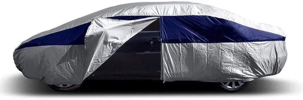 Titan Brilliant Color Poly 210T Car Cover for Large Sedans 203-212". Waterproof, UV Protection, Scratch Resistant, Driver-Side Zippered Opening. Fits Avalon, XTS, 6-8 and More.