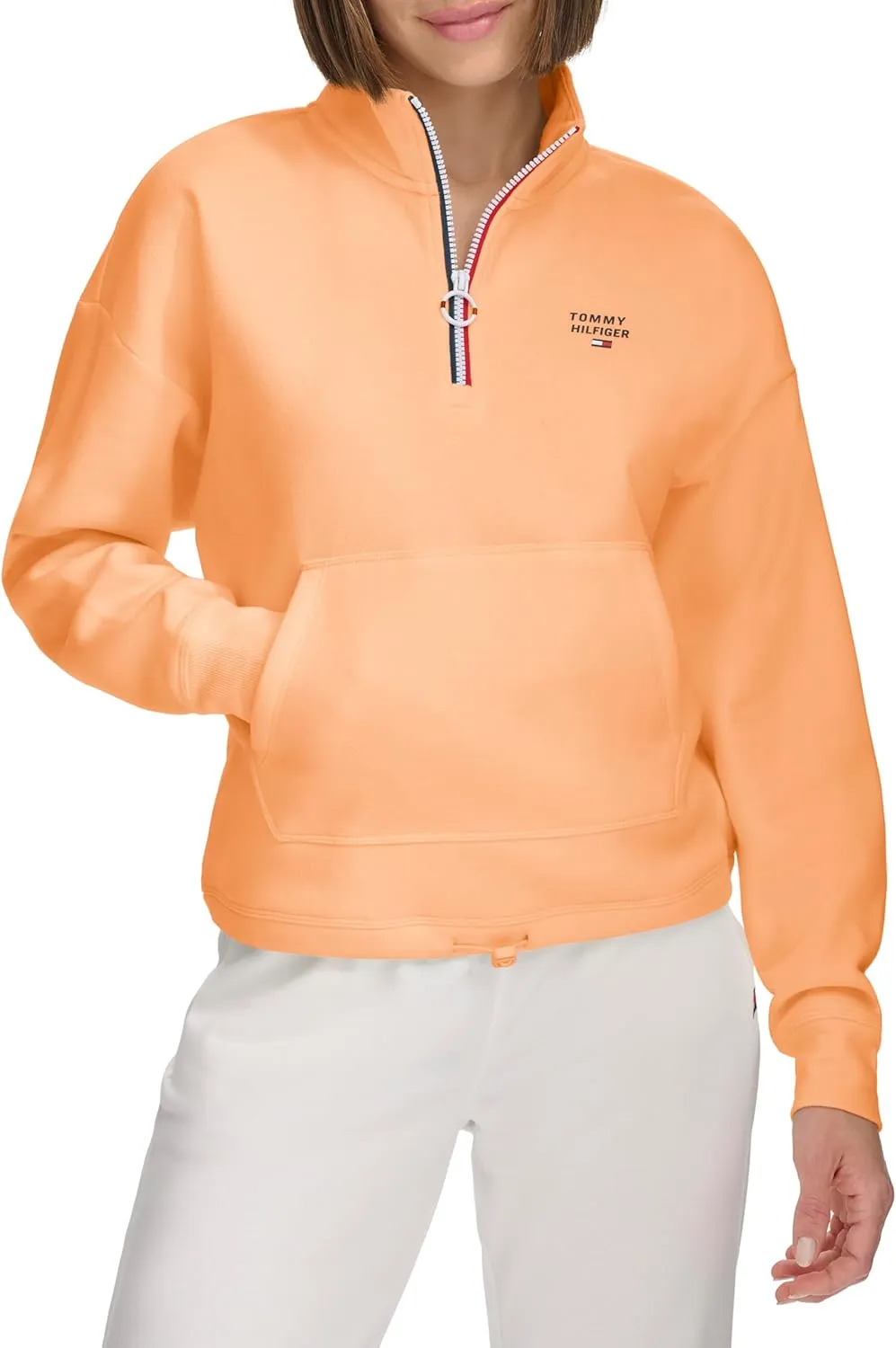 Tommy Hilfiger Women's Soft & Comfortable Fleece Colorblocked Full Zip Hoodie