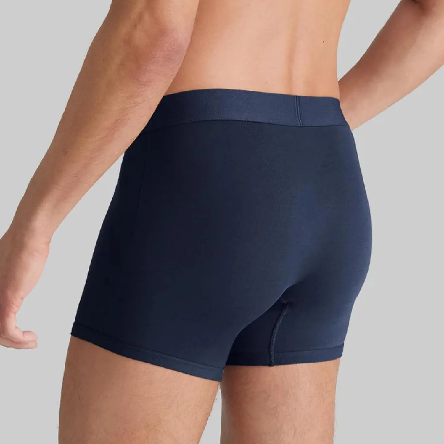 Tommy John Men’s Trunk 4" Underwear, Supima Cool Cotton Boxer Briefs with Supportive Contour Pouch, Soft Breathable Waistband