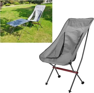 Topyond Aluminum Folding Camping Chair,Lightweight Portable Chair, Beach Lounge Camp Chair for Adults, Durable Outdoor Seating Solution