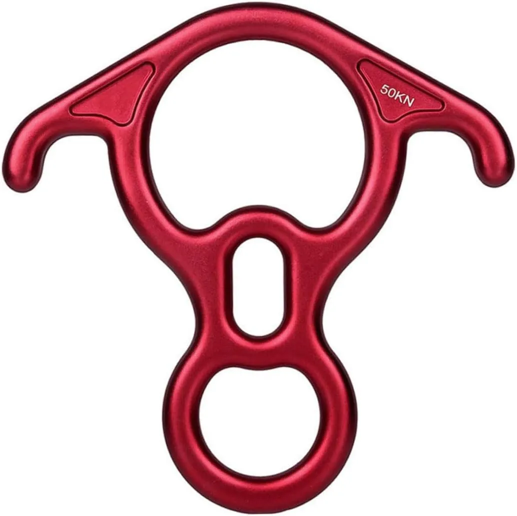 Totority Rappel Climbing Device Aluminum Alloy Descender Safe Rappelling Gear for Outdoor Adventures Design