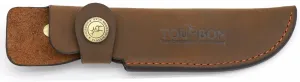 TOURBON Brown Leather Fixed Blade Knife Sheath with Snap Closure