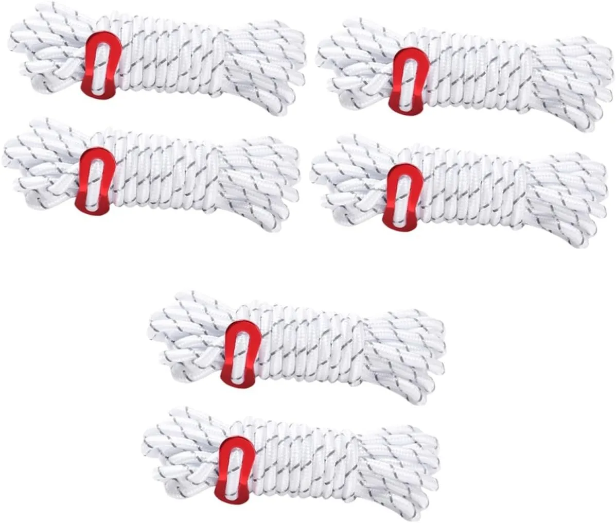 TOYANDONA 3sets Outdoor Tent Ropes Camping Guy Ropes with Buckles Windproof Reflective 2pcs*3