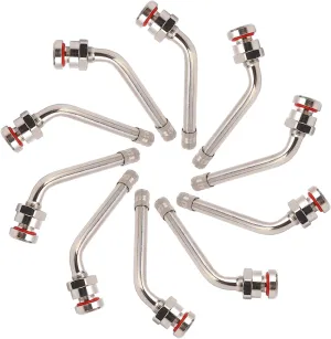 TR545D Truck Valve Stem - (Pack of 10) 60 Degree Bend Valve Stem, Truck Tire Valve Stems Compatible with Alcoa Aluminum Wheels (22.5" and 24.5") Tubeless Trucks and Buses