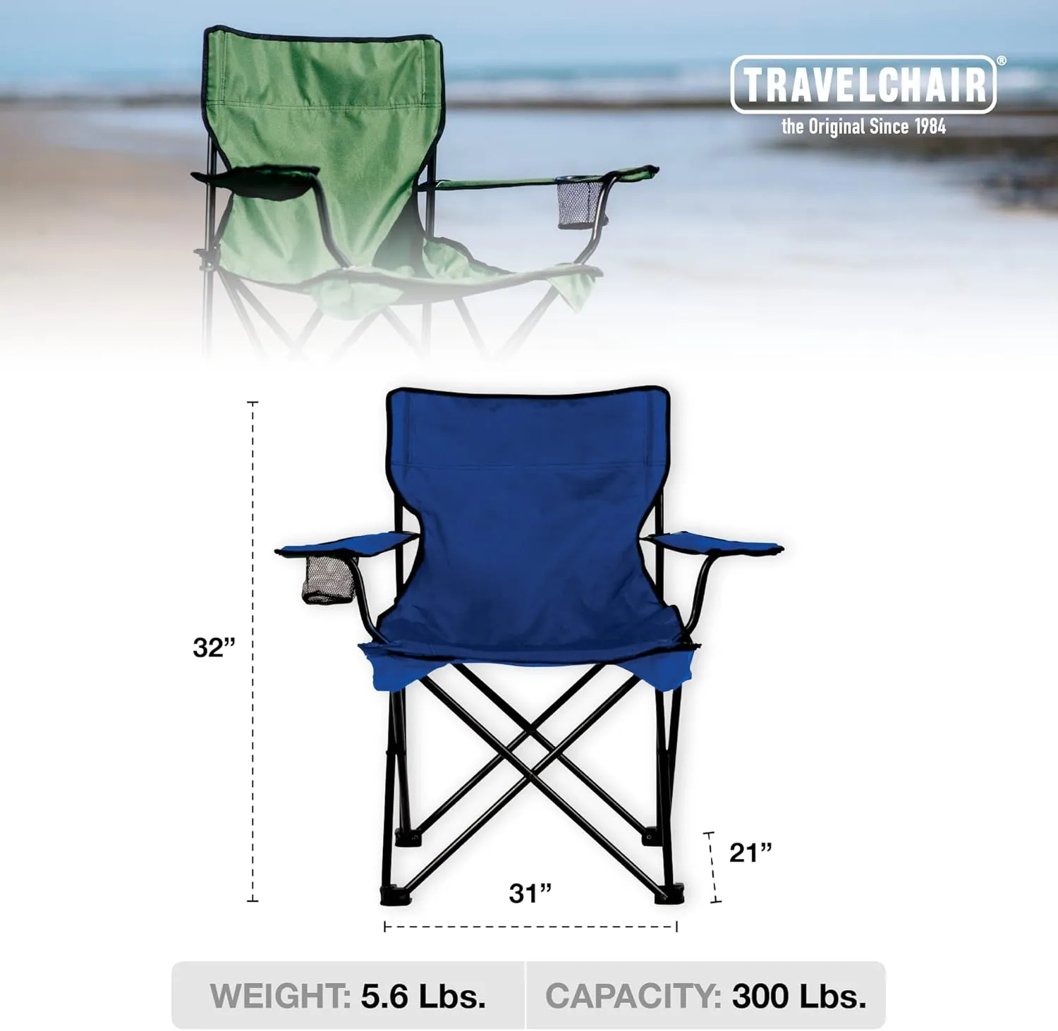 Travel Chair Rider C-Series Chair, Normal, New Blue