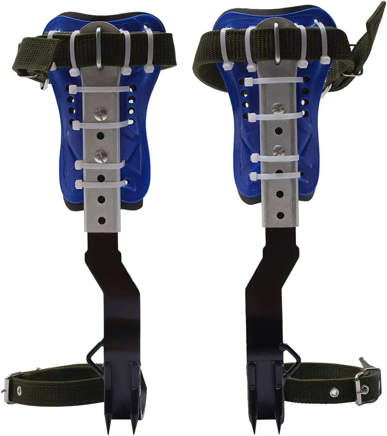 Tree Climbing Spikes Set, Adjustable Q235 Steel Plate Tree Pole Climbing Shoes Tool with Strong Strap for Logging, Hunting Observation, Fruit Picking, Jungle Surviva