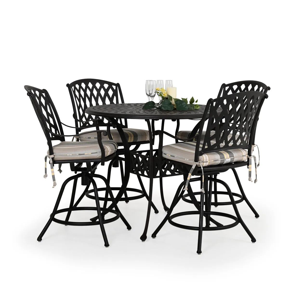 Trellis Outdoor Cast Aluminum 42" Round Counter Table