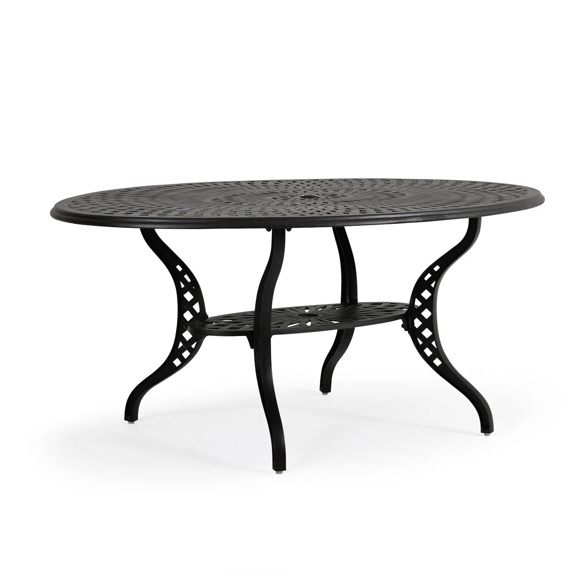 Trellis Outdoor Cast Aluminum 7 Piece Oval Dining Set