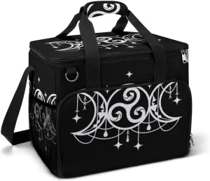 Triple Goddess Decal Triple Moon Cooler Bag, Collapsible Soft Sided Cooler, Large Leakproof Camping Cooler, Portable Travel Cooler for Camping, Road Trips