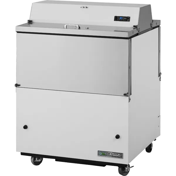 True TMC-34-DS-SS-HC Dual Sided, White and Stainless Steel Exterior/Stainless Steel Interior with Hydrocarbon Refrigerant