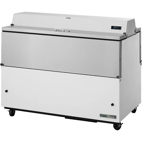 True TMC-58-DS-HC Dual Sided, White and Stainless Steel Exterior/Clear Aluminum Interior with Hydrocarbon Refrigerant