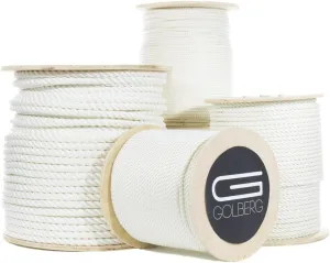Twisted Nylon Rope (1 Inch x 100 Feet) - White Multipurpose Utility Line - Dock Lines, Towing Lines, Heavy Loads and Crafts