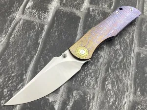 TwoSun TS269-M390-Color Folding Flipper Knife M390 Blade Titanium Handle Pocket Knife