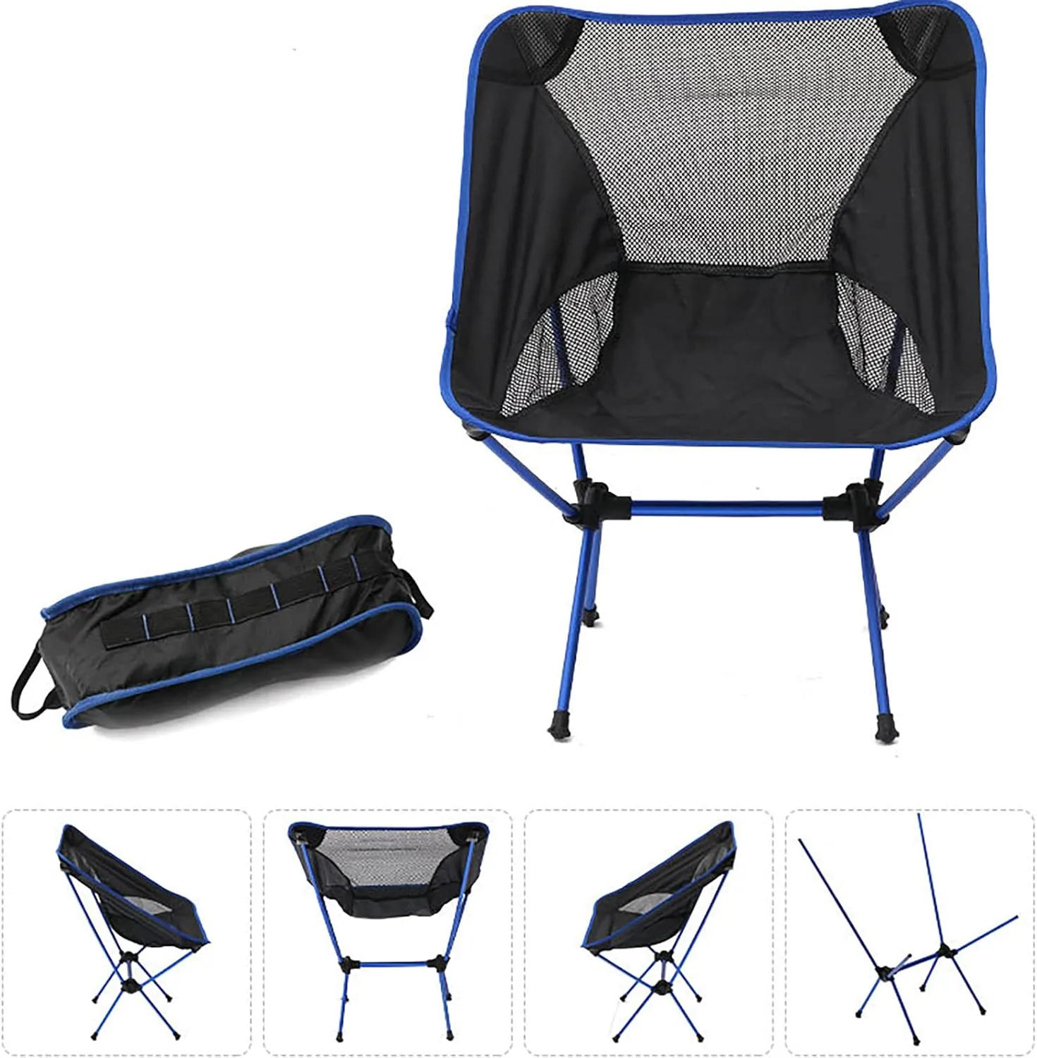 Ultralight Folding Camping Chair, Portable Compact for Outdoor Camp, Travel, Beach, Picnic, Festival, Hiking, Lightweight Backpacking