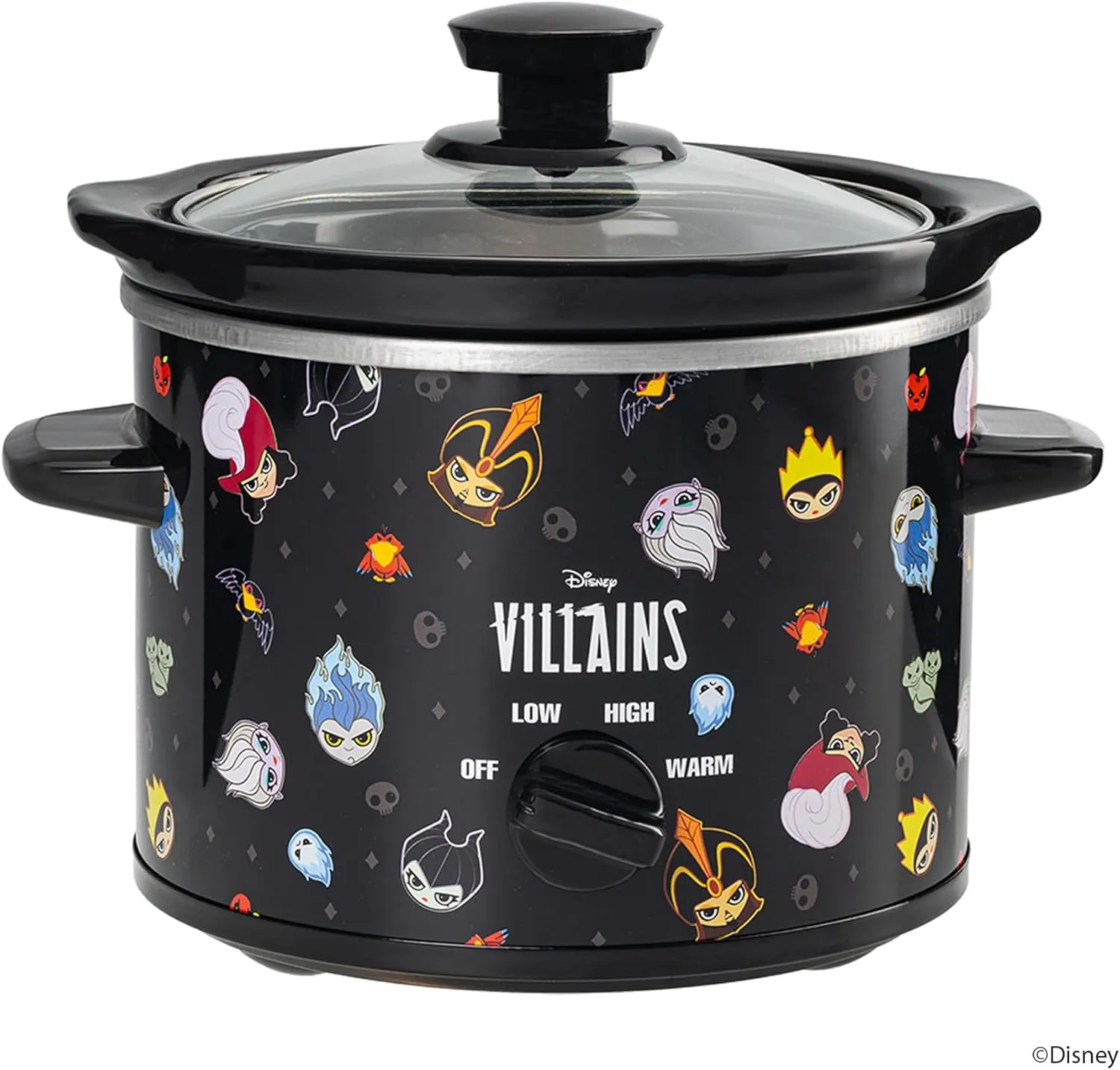 Uncanny Brands Disney Villains 2qt Slow Cooker - Small Kitchen Appliance