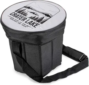 United States National Parks, Black, White 11.5 x 10.75 Inch 600D Polyester Collapsible, Foldable, Insulated Soft Cooler