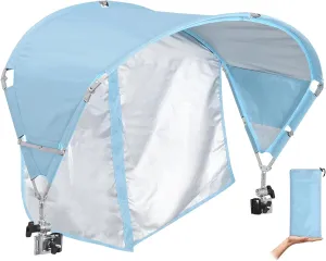 Universal Chair Umbrella, UPF 50  Sun Shade with Adjustable Clamp Clip for Beach, Outdoor, Sports, Lawn, Zero Gravity, Wheelchair, Wagon (Patent Design)