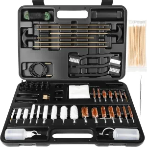 Universal Gun Cleaning Kit, Gun Cleaning Kits for All Caliber Handguns and Rifles, Shotgun,Airsoft-Incl,Gun Brushes,Brass Rods and Wire Rope,Cleaning Swabs,Hunting Gear Gun Accessories for Men