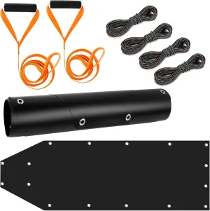 UQM 2 Set Deer Drag Sleds, Portable Deer Sled Game Hauler with 2 Pcs Heavy Duty Deer Drag Strap Ropes 4 Long Ropes, Dragging Sled for Deer Duck Hunting, Ice Fishing, Fire Wood, black