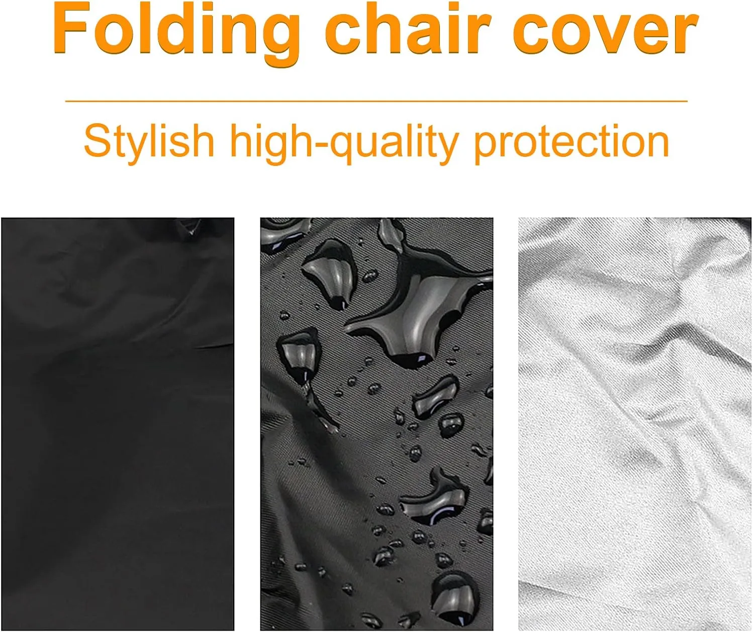 Uranshin Outdoor Furniture Cover Waterproof 2PCS, Zero Gravity Chair Covers, Folding Patio Chair Covers All Weather, Dustproof Anti Gravity Chair Cover with Storage Bag, 28" W x 13" D x 43" H, Black