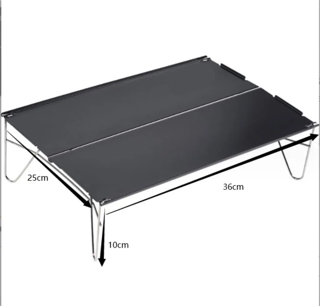 Usoway Portable Beach Table Camping Folding Table Mini Folding Portable Picnic Camping Table with Aluminum Legs Roll Up Table Folding Camping Table (C : Gray), 665599