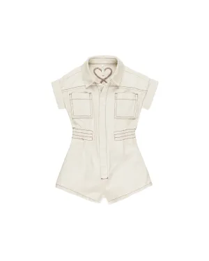 Utility Romper || Natural