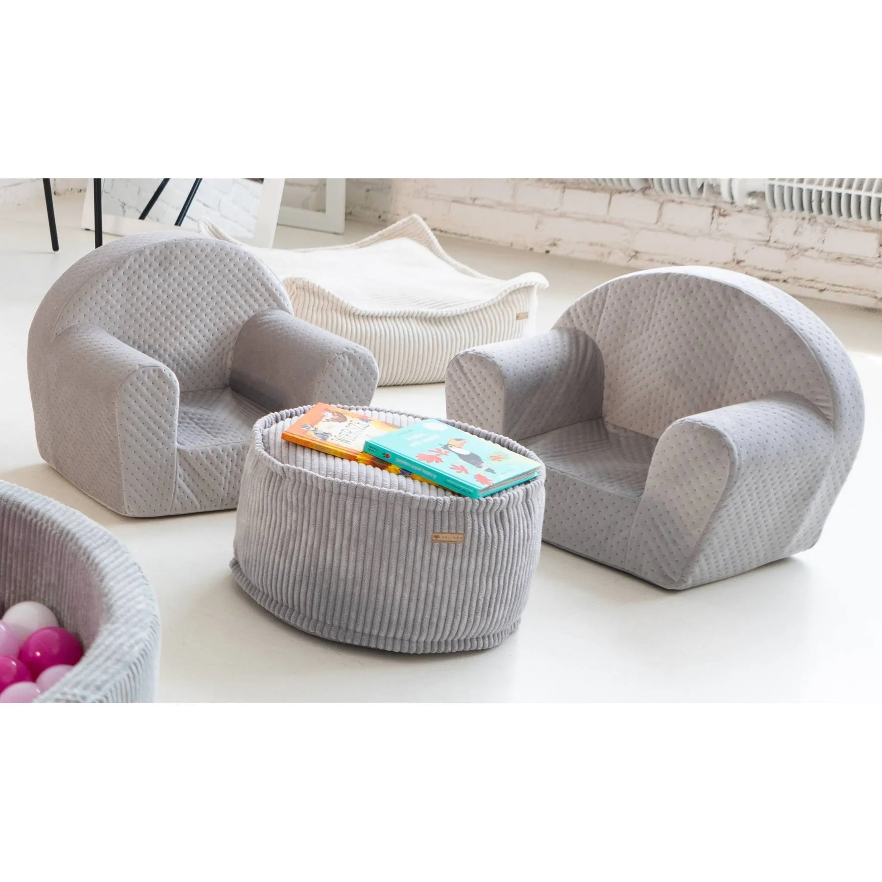 Velinda Kids Foam Armchair - Soft - Lightweight - Nursery & Toddler Chair