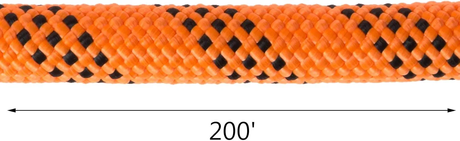 VEVOR 9/16 Inch Double Braid Polyester Rope 200 FT Nylon Pulling Rope 1100LBS High Force Polyester Load Sailing Rope(9/16In-200Ft)