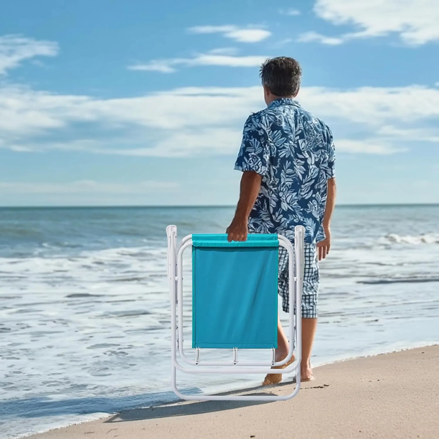 VINGLI Beach Chair with Umbrella, 2 Pack Beach Chair with 360° Canopy Shadefor Adults，Camping Chairs for Camping, Pool, Fishing-Teal