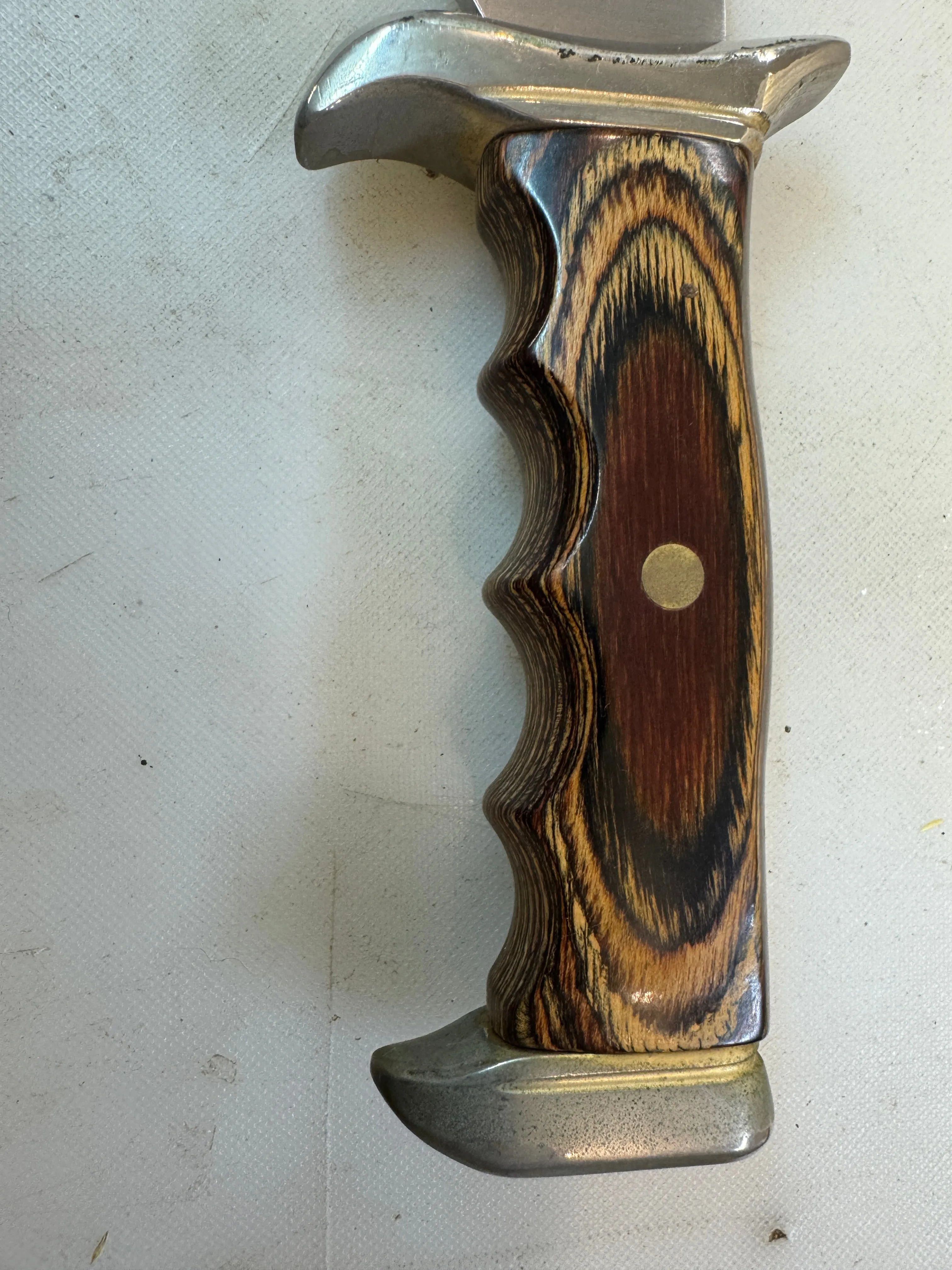 Vintage Miguel Nieto Fixed Blade Knife, 440c Steel, Hunting Knife in Leather Sheath