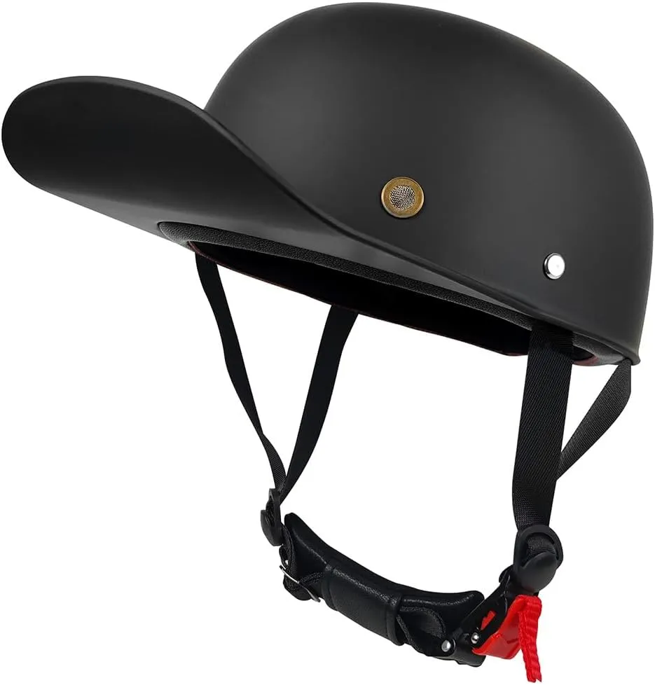 Vintage Motorcycle Helmet Men and Women Adults Open-Face Motorbike Helmets Retro Half Helmet Fashion Baseball Cap Casco DOT Approved