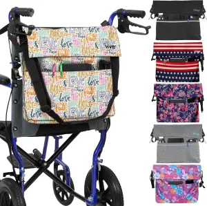 Vive XL Wheelchair Accessories Bag - Waterproof, Scratch-Resistant, Double-Stitched, Machine Washable for Adults, Seniors, 15 Colors - Storage Walker Backpack to Hang on Back of Wheel Chair