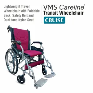 VMS Careline Foldable Transit Lightweight Wheelchair CRUISE