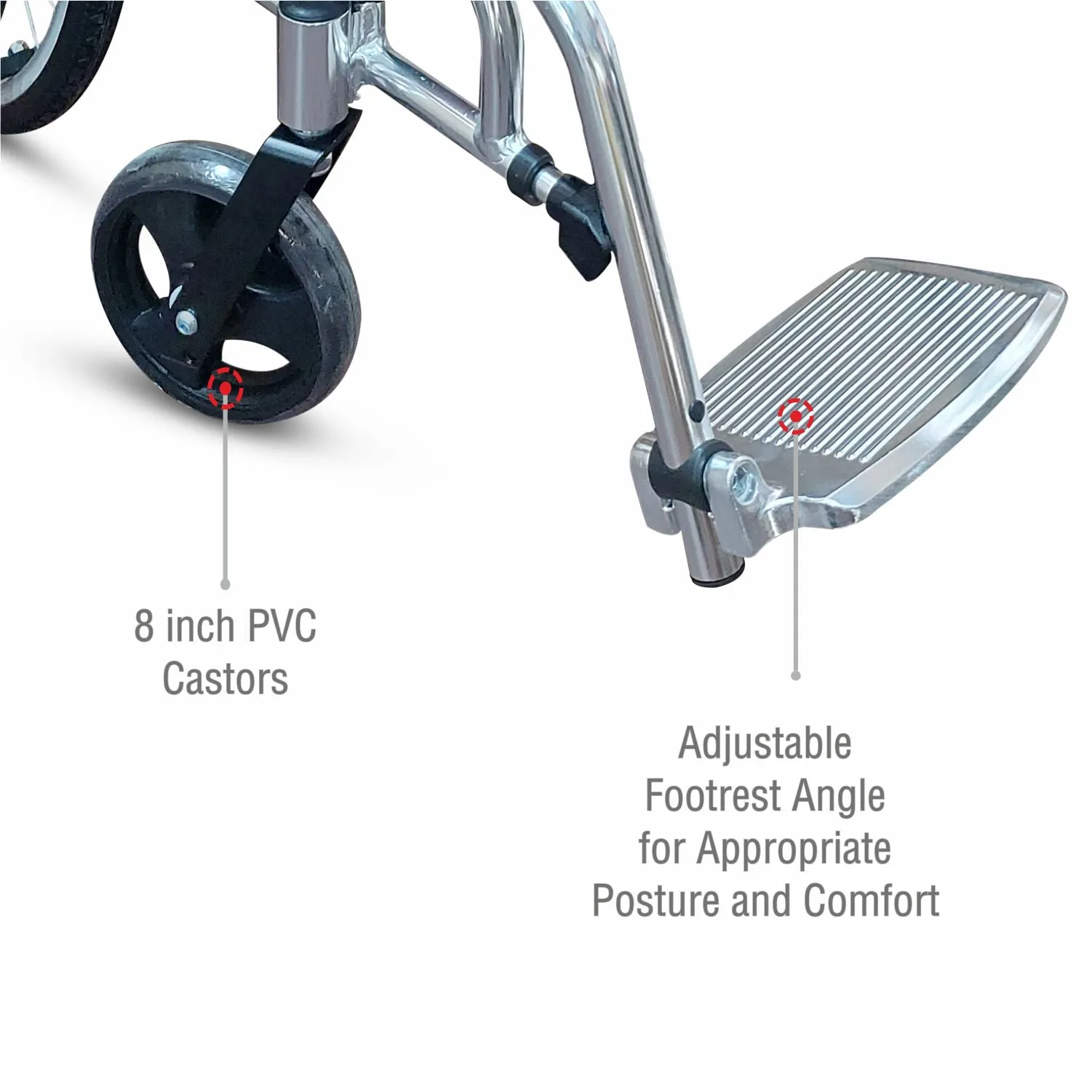VMS Careline Foldable Transit Lightweight Wheelchair CRUISE
