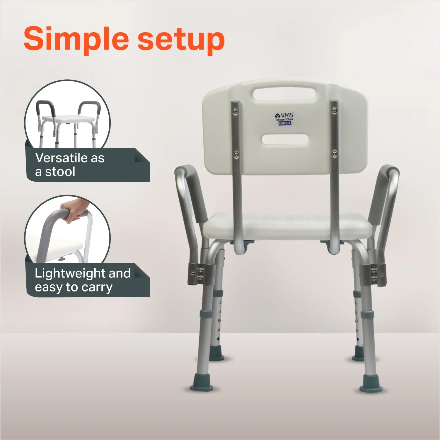 VMS Careline Shower Chair OMEGA