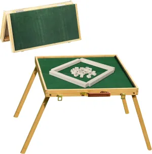 VPH Ivory Chinese Mahjong Set 144 Sheets Includes Folding Table Camping Essentials
