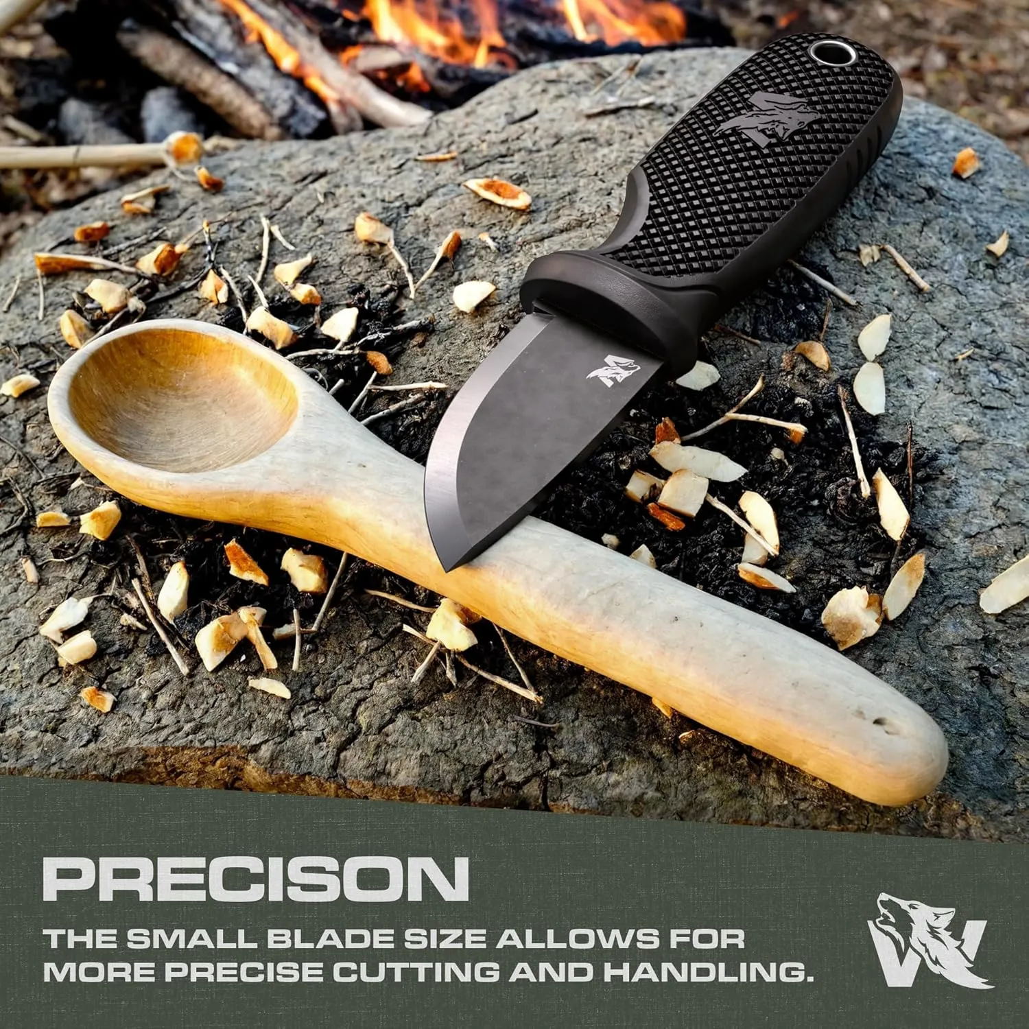 W-MINI 2 - EDC Neck Knife with Sheath and Necklace - Small EDC Fixed Blade Knife Necklace and Belt Clip - Pocket Fixed Blade Knives - Full Tang Neck Knife with Sheath Tactical   Fire Starter