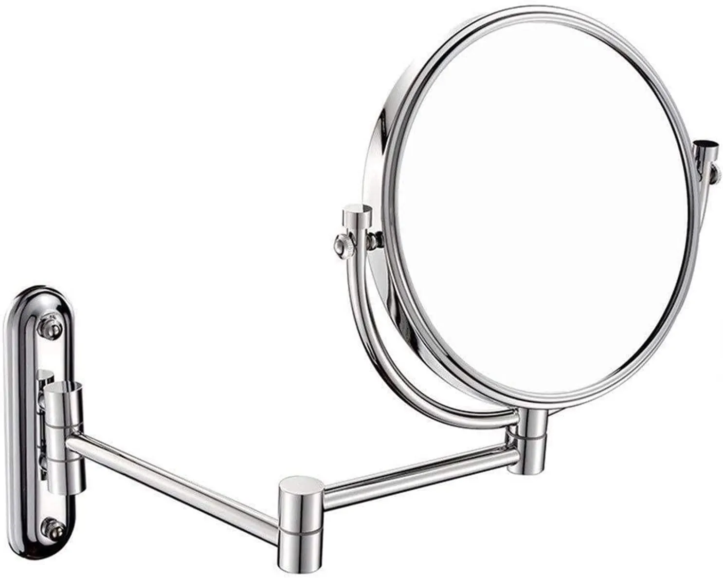 Wall-Mounted Makeup Mirror 10X Magnified Wall-Mounted 8-inch Vanity Mirror Double-Sided Folding Mirror