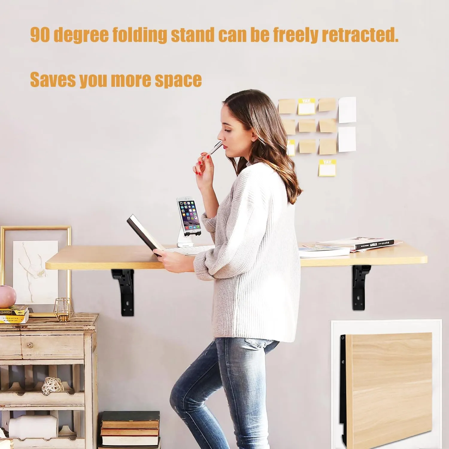 Wall Table Fold Down Hinge90 Degree SelfLocking Folding HingeSave Space Drop