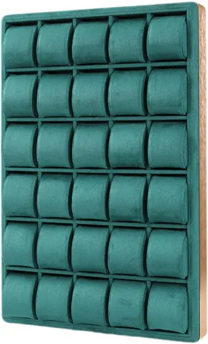 Watch Display Tray Holder, Showing Plate Large Multipurpose 30 Grids Jewelry Organizer Wristwatches Case for Show Office Gift, Green