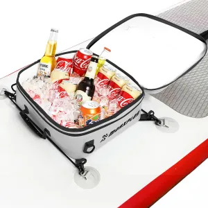 Waterproof PVC Paddleboard Cooler Deck Bag - 12 Can Soft Insulated Cooler for Paddleboarding, Camping, Kayaking